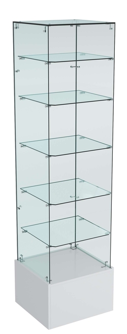 Витрина ИСТРА №610 стаканчик (З/С - стекло), без дверей, Серый