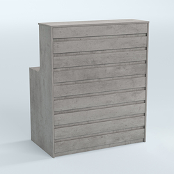 Ресепшен серии ПРАЙМ №1А, Бетон Чикаго светло-серый F186 ST9