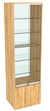 Витрина СЭСП-Z №2-500 (З/C - Стекло) со стеклянными полками и шторками Дуб Золотистый