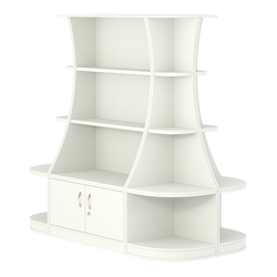 Островной низкий стеллаж ГАРАНТ №2, Белый