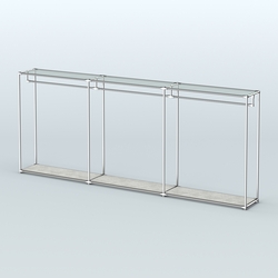 Островная торговая система ХРОМ 3600 мм с поручнями №3, Метрополитан Грей