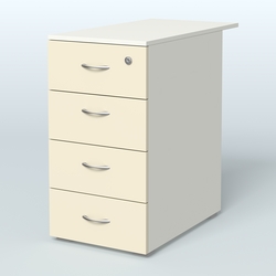 Тумба приставная Прайм, цвет белый, Белый + Крем Вайс