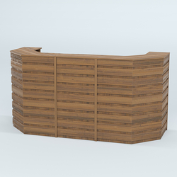 Ресепшен серии ПРАЙМ №6А со скошенными углами, Орех