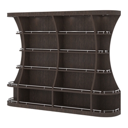 Пристенный высокий стеллаж ГАРАНТ №2-О с ограничителями, Дуб Венге