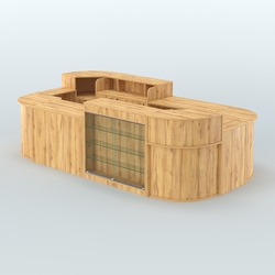 Островной павильон Чай и Кофе с собой №1, Дуб Золотистый