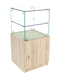 Прилавок Истра с квадратным накопителем №110 (закрытый), Дуб сонома