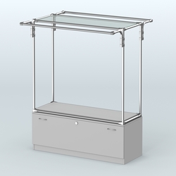 Островная торговая система ХРОМ 1200 мм с тумбами №3, Серый