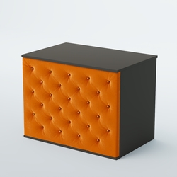 Ресепшен - стол БАРОН №3 (карета золото), Черный + 08 Mustard