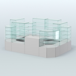 Павильон ИСТРА в центр зала №3 (открытый) (8, 26 кв.м), Серый