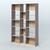 Стеллаж из ДСП серии ЛОФТ №14-3 с полками стекло 5 мм Ясень Анкор темный и Дуб Сонома