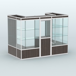 Павильон из профиля пристенный №2б (4,05 кв. м), Дуб Венге