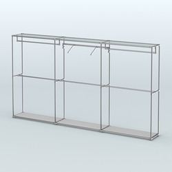 Торговая система ХРОМ без ДСП 3600 мм с поручнями №8, Серый