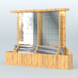 Павильон с накопителями серии Эталон №8, Дуб Золотистый