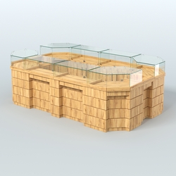 Торговый островок GOLD №5 (6,75 кв.м), Дуб Золотистый