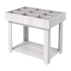 Корзина для распродаж из ДСП на 9 ячеек, Ясень Анкор светлый