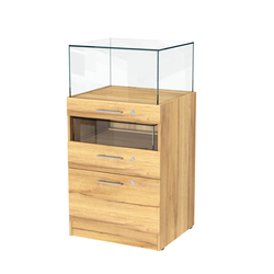 Прилавок ювелирный "Диаманд" №2-600 пристенный, Дуб Золотистый