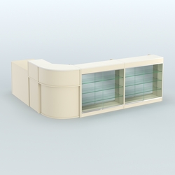 Угловой павильон Чай и Кофе с собой №2, Крем Вайс + Белый