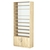 Стеллаж из ДСП с 9-ю полками 350x900 мм серии LEVEL-9 №13-1 (З/C - СТЕКЛО) Дуб Сонома