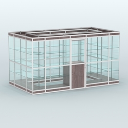 Павильон из профиля островной №2в, Ясень Анкор темный