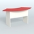 Стол консультанта радиусный в аптечный зал СС-Р Белый + Красный