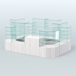 Павильон ИСТРА в центр зала №3 (открытый) (8, 26 кв.м), Ясень Анкор светлый