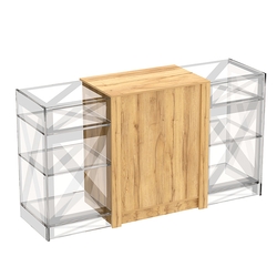 Прилавок из ДСП Модерн №1-КР-900 центральный, Дуб Золотистый