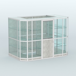 Павильон из профиля пристенный №10г (4,05 кв.м), Метрополитан Грей