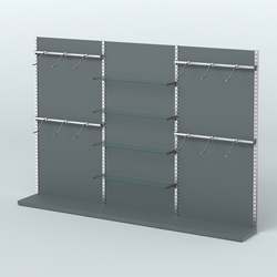 Система ЭЛЕГАНТ №4 пристенная с ДСП (3600 мм), Темно-Серый