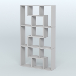 Высокий торговый стеллаж Лофт №3 шестимодульный, Серый