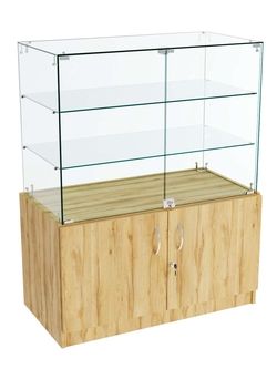 Прилавок Истра с тумбой и дверками №127 (закрытый), Дуб Золотистый