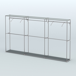 Торговая система ХРОМ без ДСП 3600 мм с поручнями №3, Темно-Серый