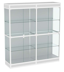 Витрина из профиля №3 (2-ух метровая) (задняя стенка - ДВП), Серый