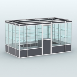 Павильон из профиля островной №2а, Антрацит