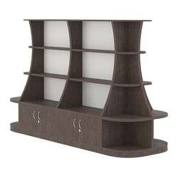  Островной низкий стеллаж ГАРАНТ №3, Дуб Венге + Белый