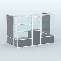 Павильон из профиля пристенный №1б (4,05 кв. м), Темно-Серый