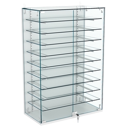 Витрина настенная НЕО №2-2 с девятью полками, Серый