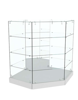 Прилавок ОТРАЖЕНИЕ на подставке №19 угловой, Серый