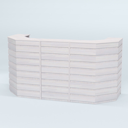 Ресепшен серии ПРАЙМ №6А со скошенными углами, Ясень Анкор светлый