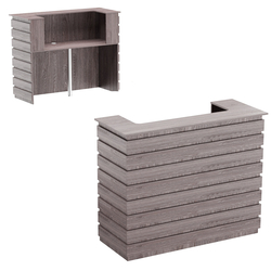 Стойка ресепшен ГРАУНД №4, Ясень Анкор темный - U31105