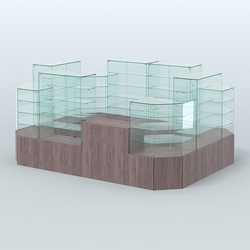 Павильон ИСТРА в центр зала №3а (закрытый) (8, 26 кв.м), Ясень Анкор темный