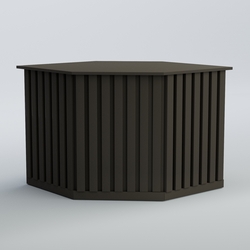 Ресепшен - стол угловой серии ПРИЛИВ №10, Черный