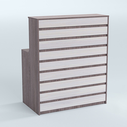 Ресепшен серии ПРАЙМ №1А, Ясень Анкор темный + Ясень Анкор светлый