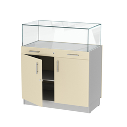 Прилавок ювелирный "Диаманд" №1-1000, Серый + Крем Вайс