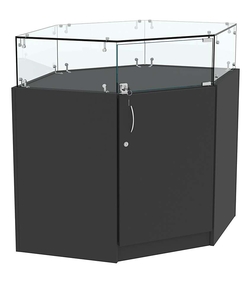 Прилавок Истра №116 угловой, универсальный (закрытый), Черный