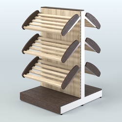 Островной низкий стеллаж для хлеба и выпечки Феникс №1, Дуб Венге + Дуб Сонома