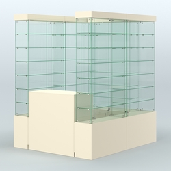 Павильон ИСТРА (глубина витрин-300мм) №1а (2, 70 кв.м), Крем Вайс