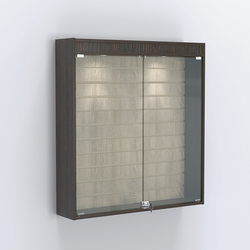 Витрина настенная №204-2Б закрытая с экономпанелью и фризом, Дуб Венге