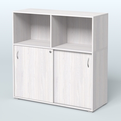 Шкаф-купе приставной/опорный, цвет дуб наварра, Ясень Анкор светлый