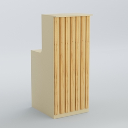 Ресепшен узкий серии ПРИЛИВ №2, Крем Вайс и Дуб Золотистый