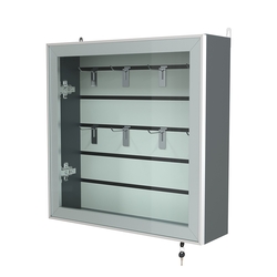 Витрина настенная №1-1Б с эконом панелью серии Collecto, Темно-Серый